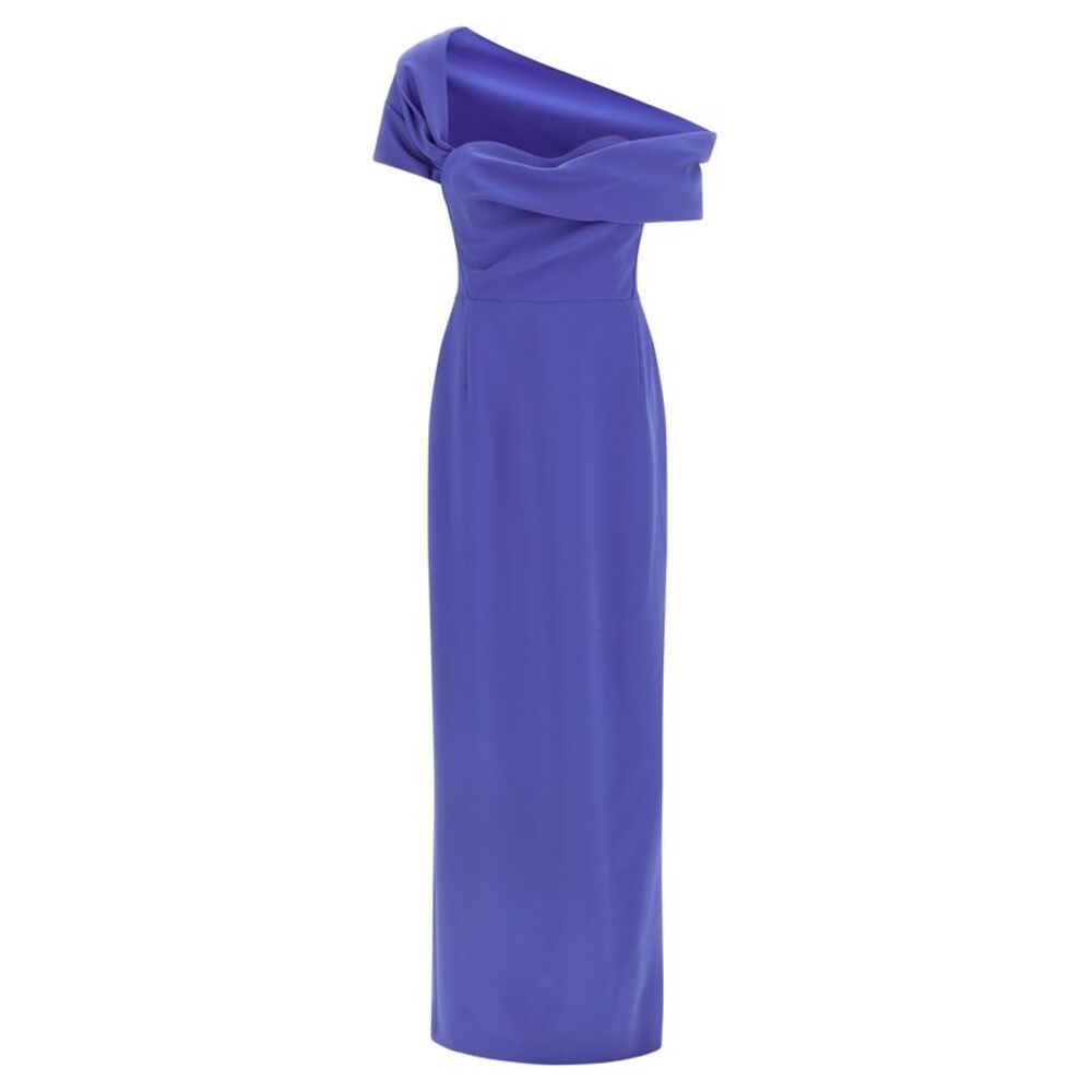 Carolina Herrera Blue Polyester Long Women's Dress